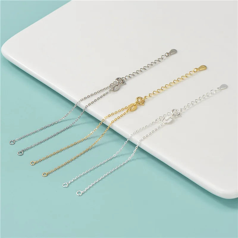 18k Gold Box Chain Unfinished Chain for Bracelet Component Add Your Beads Finished Chain Bracelet