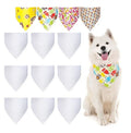 Wholesale Solid White Blank Bandanas Triangle Pet Scarfs Multifunctional Outdoor Dog Bandanas for DIY Sublimation