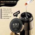 JTING Multifunction 6in1 Gel Shiny Hard Top Coat Various Effect Construction Gel Builder Modelling Leveling Gel Nail Polish