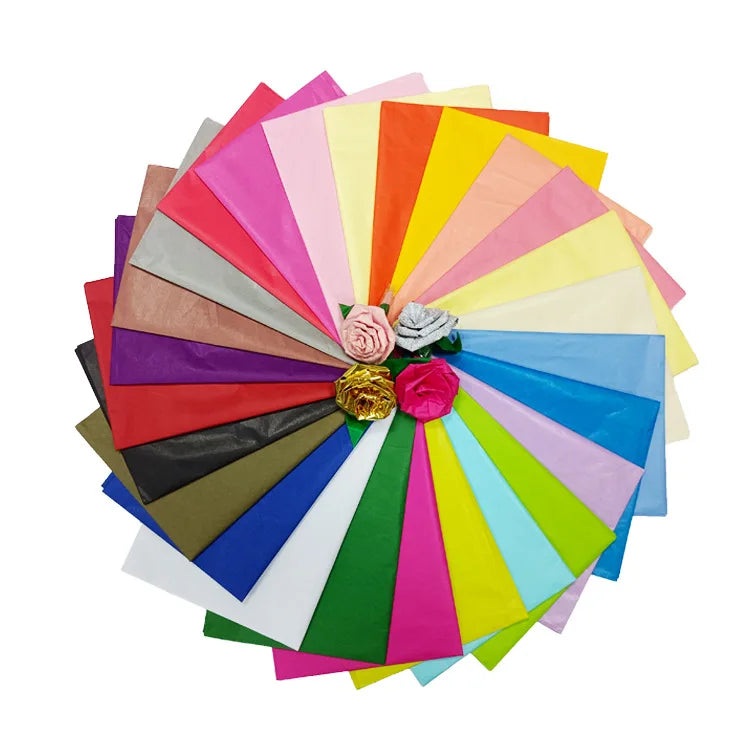 50*70Cm Colorful 17Gsm Gift Wrapping Paper Flower Packing Wrapping Tissue Paper