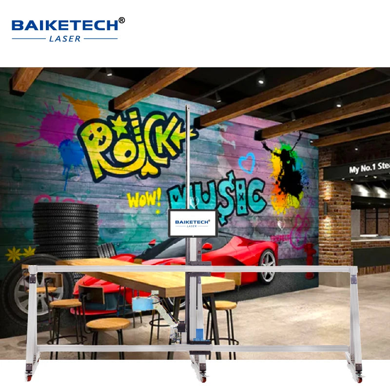AI New Design 2 in 1 Wall Floor Printer Ceiling Printer Grand Format High Dpi High Accuracy Direct to Mural Art Printing