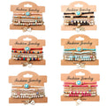 Fashion Bohemia Devil Eye Multi-layer Beaded  Bracelets Classic Stacking Stretch Charm Handmade Bracelets Set Jewelry for Women