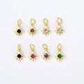 CZ8258 Tiny Minimal Mini 18K Gold Plated CZ Cubic Zirconia Micro Pave North Star Charm Pendant for Jewelry Making