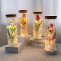 C268 Tulip Bouquet With LED Light Preserved Flowers Atmosphere Decoration Valentine's Day Birthday Gift