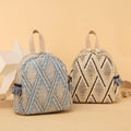 Mini Backpack Lady 2022 Pear Straw Bag Fashion Casual Small Purses Women's School Backpacks