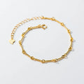 Handmade 18K Gold Plated 925 Sterling Silver Twist Bar Linked Chain Women Bracelet Fine Jewelry