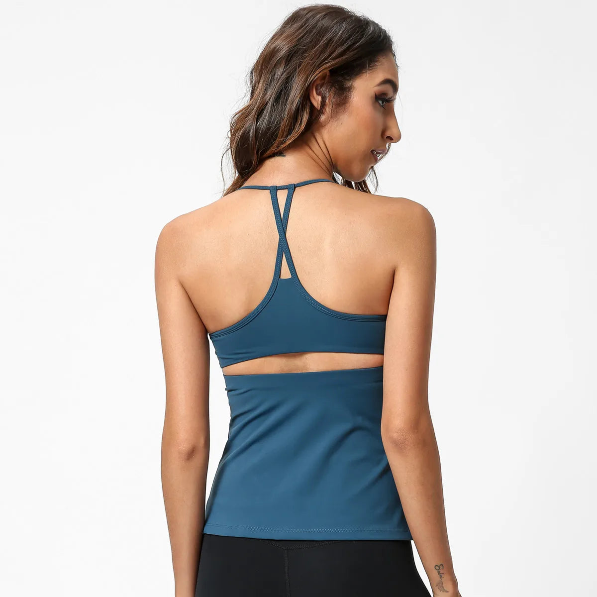 Custom Logo Fashion Sleeveless Quick Drying Sports Fitness Yoga Vest Tops Ladies Gym Fitness Tank for Women