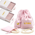 Wholesale Small Velvet Drawstring Pouch with Box Custom Logo Multi-Color Jewelry Container Packaging Bag