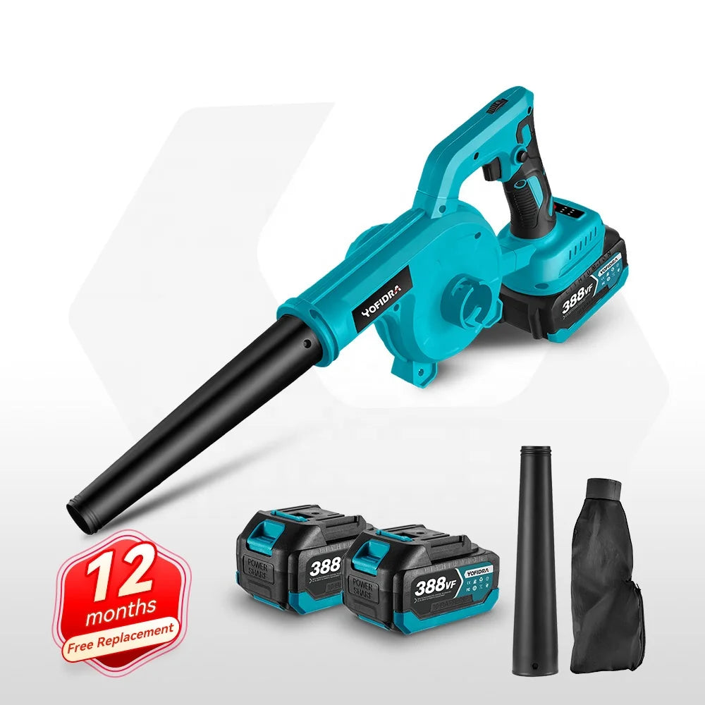 Brushless High-Power Battery-Powered Electric Blower with 6 Gears Adjustable for DIY Garden & Household Dust Cleaning