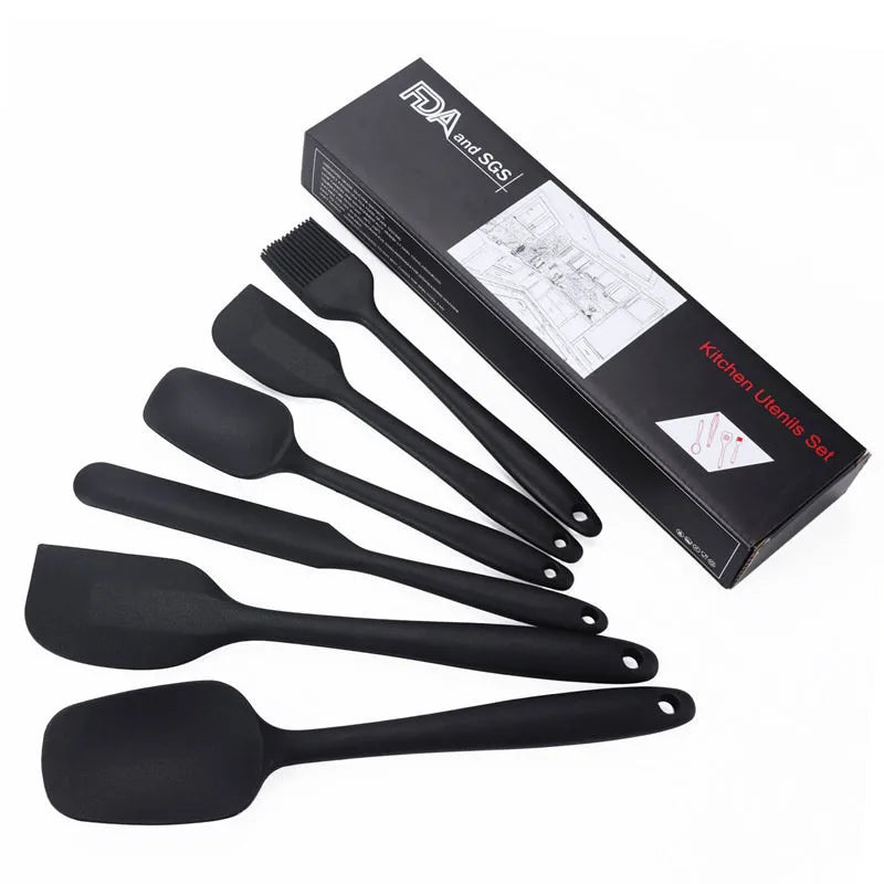 Silicone Spatula Set with Stainless Steel Core Utensils