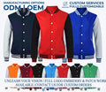 Wholesale Unisex Varsity Baseball Jacket Polyester Cotton Blank Streetwear Jacket Custom Logo Plus Size