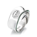 New Design Manufacturer Avocado Green 925 ZIRCON Silver Plated Unisex Rings