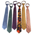 Mens Necktie Luxury Design Pre-tied Zipper Ties for Men Skinny Floral Custom Tie Casual Suits Lazy Neckwear for Business Wedding