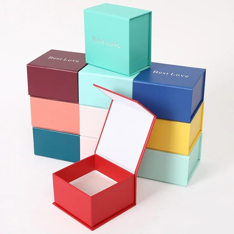 Multicolour Traditional Small Custom Logo Recyclable Jewelry Storage & Packaging Box for Rings Bangles Pendants