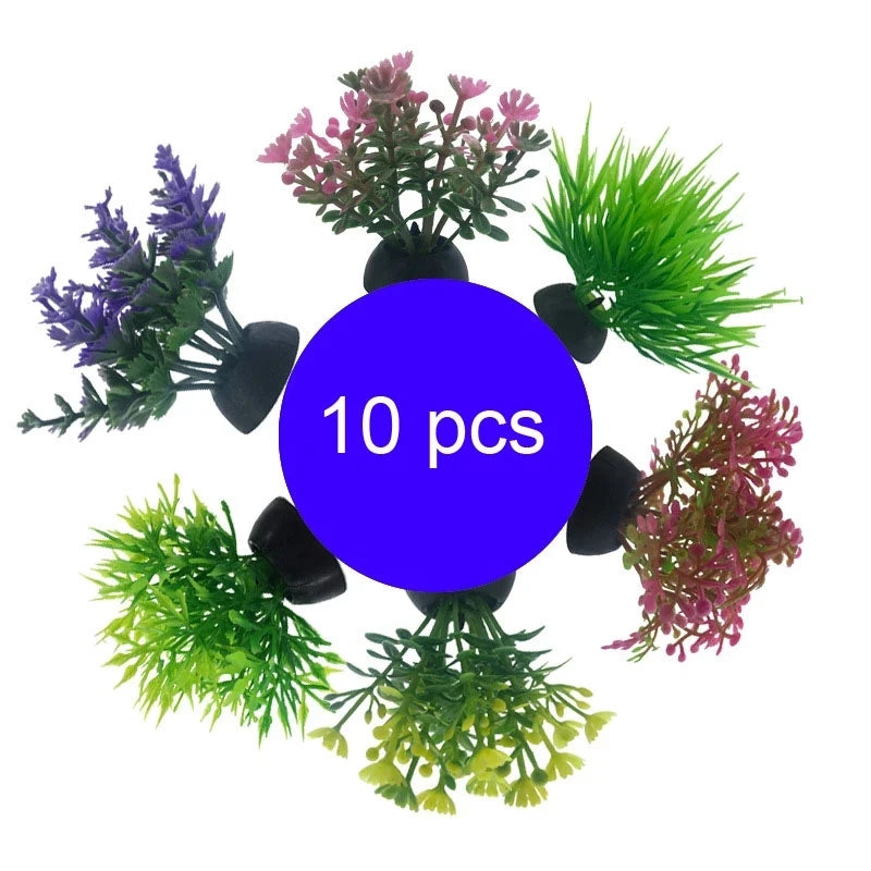 Mini Decorative Simulated Aquatic Aquarium Accessories Fish Tank Decorations Acuarium Tools Ornaments Plants