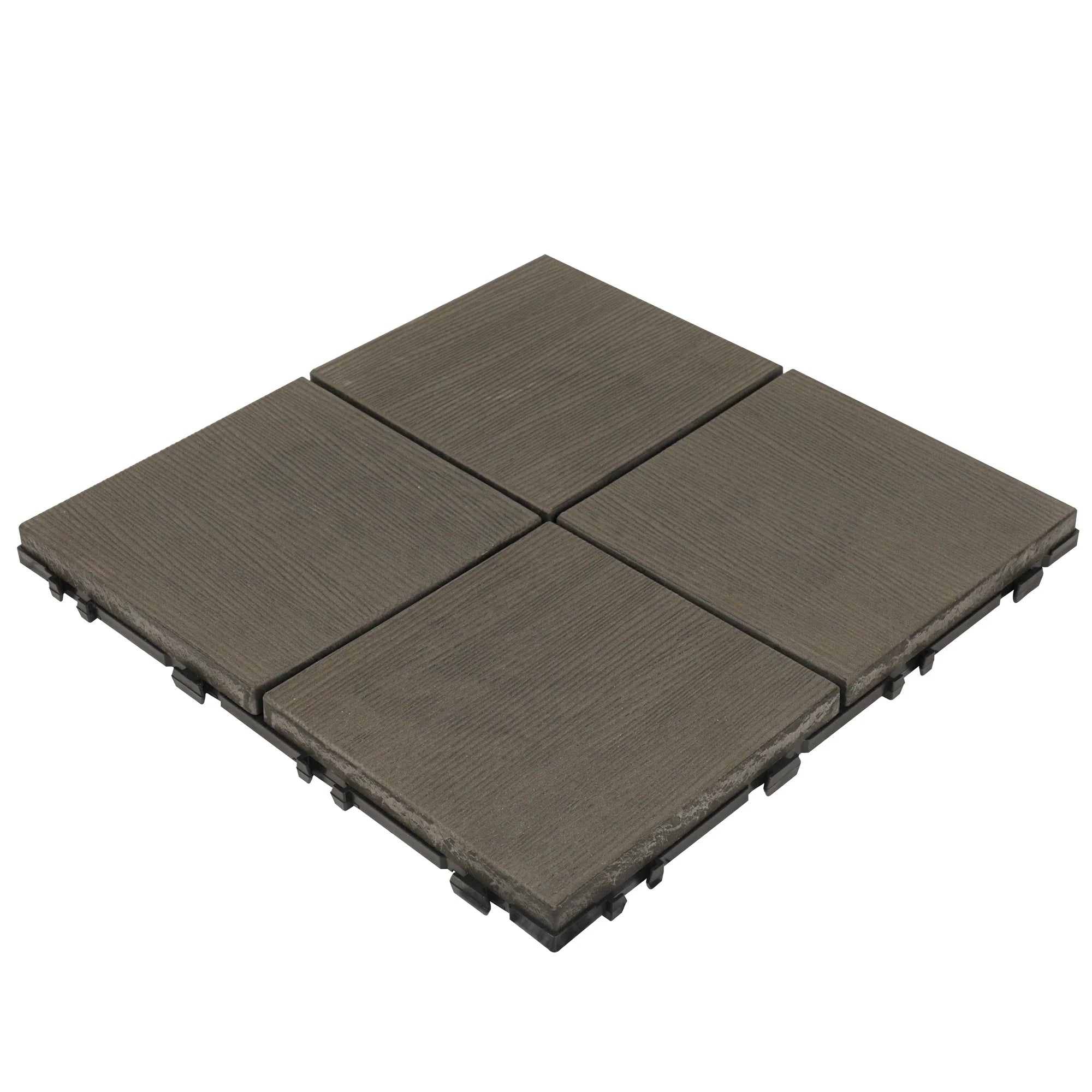 Outdoor WPC DIY Decking Tile for Garden Balcony Swimming Pool XF-N010 300*300*25 mm
