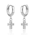 925 Sterling Silver Cross Chandelier Earrings Classic Style Dangle Jewelry Accessories for Women for Wedding & Party Gift