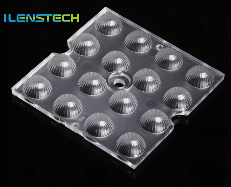 Convex 50*50mm Led Lens 60 Degree Optical Lens Manufacturers in China Ilenstech