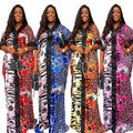 New Product Plus Size African Women Dress Smooth Rayon Fabric Hidden Waistband for Summer