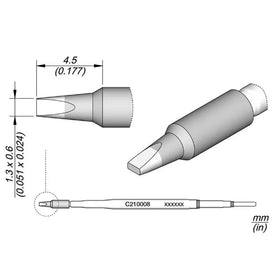 JBC Soldering Iron Tip C210-018/C210-002/C210-020 Soldering Station Slip-On Connection for Knife Head Stick Welding 1