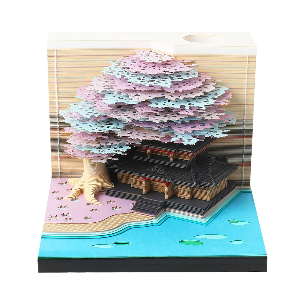 Custom Calendar Block Office Desk Decor Christmas Gift Idea Calendars 2025 Laser Cut Printing Diy Paper Year Calendar Pad