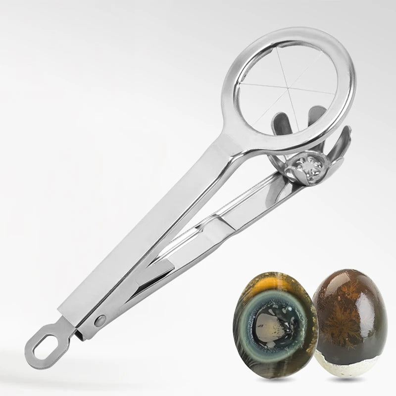 High Grade 304 Stainless Steel Egg Slicer with Long Handle 2 Cutting Discs Convenient Home Kitchen Egg Cutting