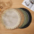 Bohemian Paper Placemats for Restaurant Dining Table Woven Paper Table Mat Round Place Mat for Dining Tables Wedding