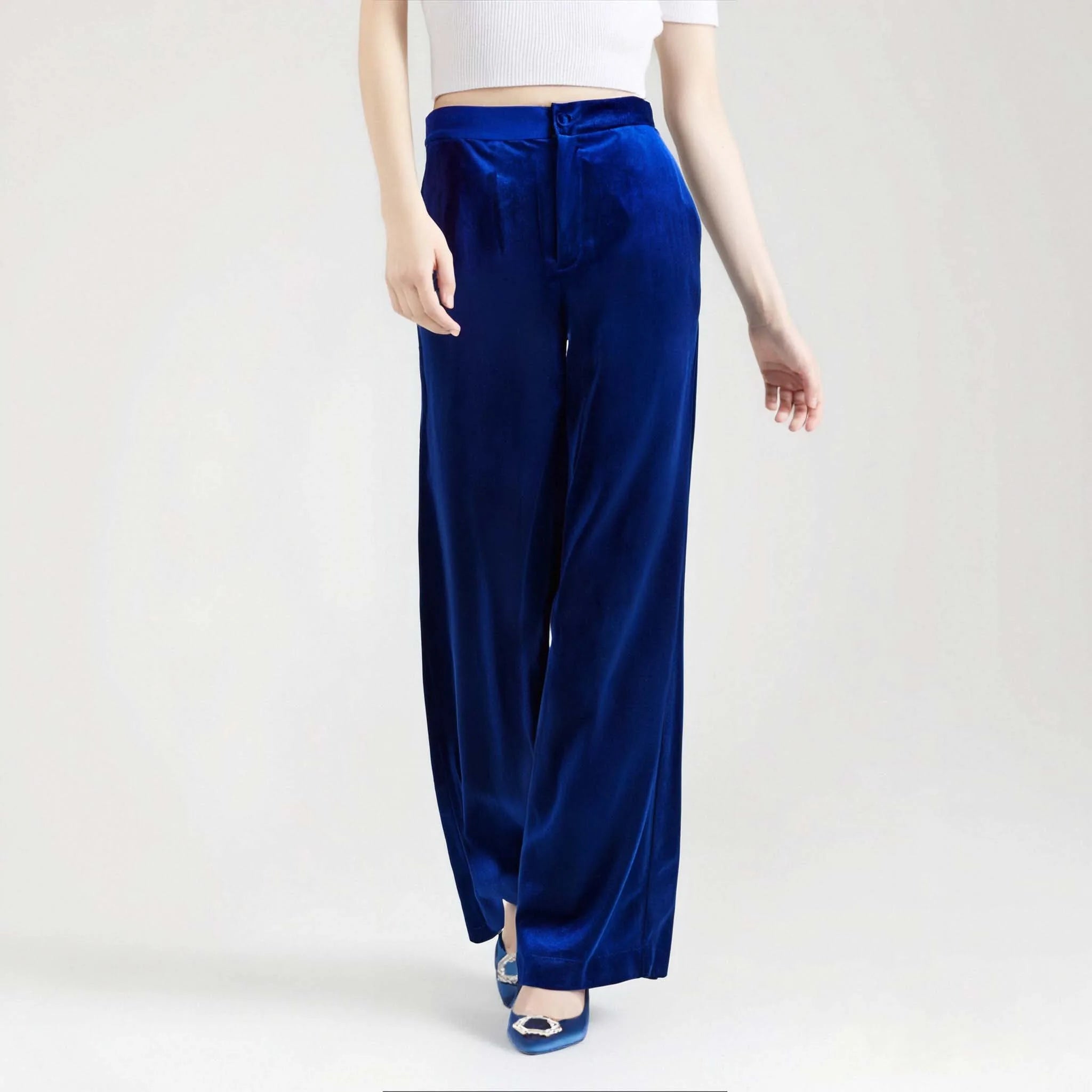 French New Fluff Hanging Wide-leg Pants Elegant Thin Casual Pants Plus Size Women's Pants Suits