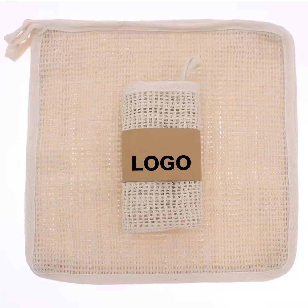Custom Logo Bath Cloth 100% Nature Sisal Cleaning Towel for Bath Body Exfoliating Linen Sisal Wash Cloth Shower Washcloth