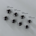 Men Moissanite Earring Black Gold Plated 925 Sterling Silver VVS GRA Women Jewelry 1.0ct 2.0ct Round Mossanite Diamond Stud