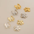 Chinese Style Material Color Preservation 18K Gold Plated Round Bead Caps DIY Antique Hairpin Sunflower Core Big MR.GUAN