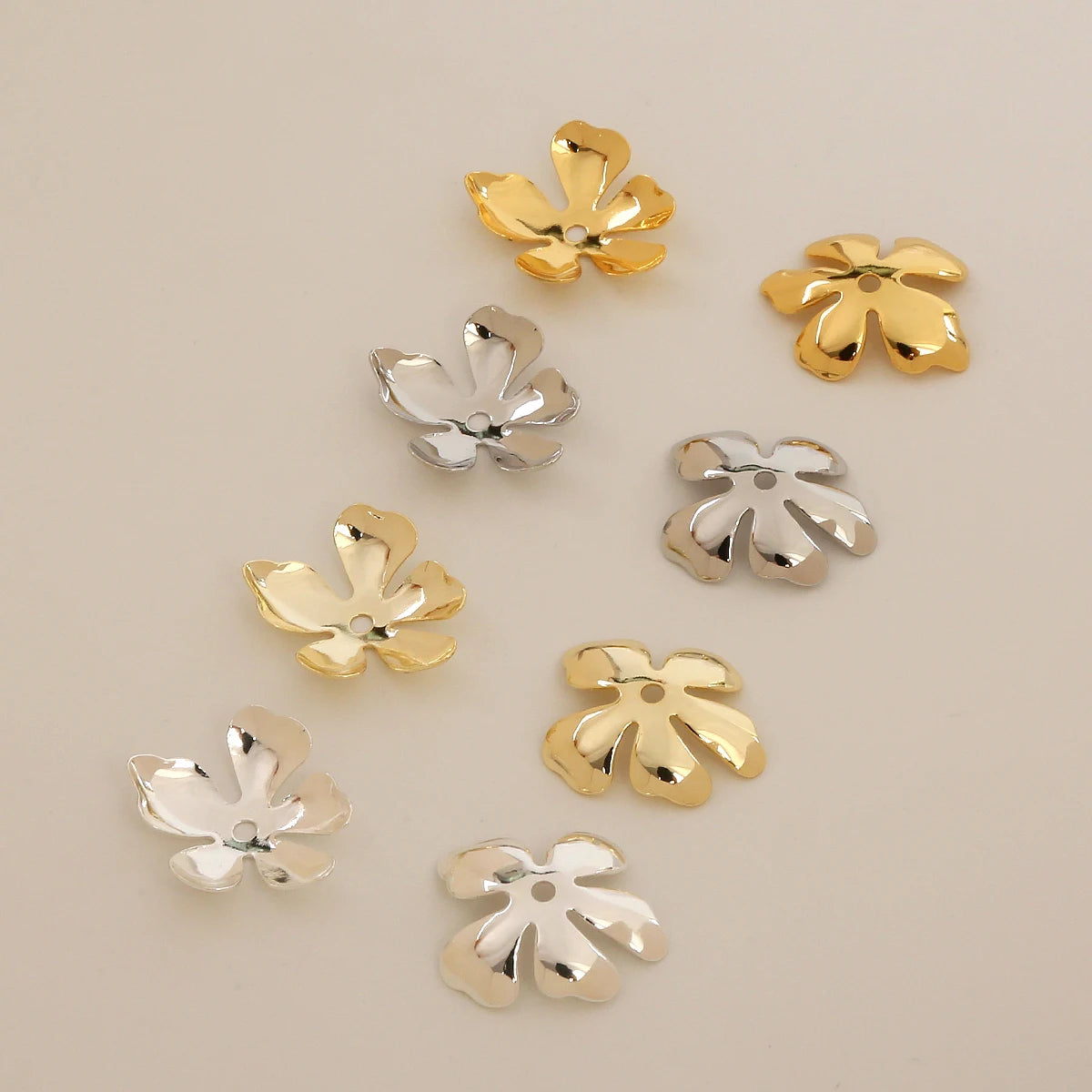 Chinese Style Material Color Preservation 18K Gold Plated Round Bead Caps DIY Antique Hairpin Sunflower Core Big MR.GUAN