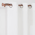 White Solid Cotton Living Room Window Curtains Semi Sheer Look for Home Use Factory Price