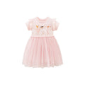 OEM / ODM European and American Style Mesh Princess Skirt Summer Cartoon Girls' Skirt Short Sleeved Pure Cotton Children's Dress