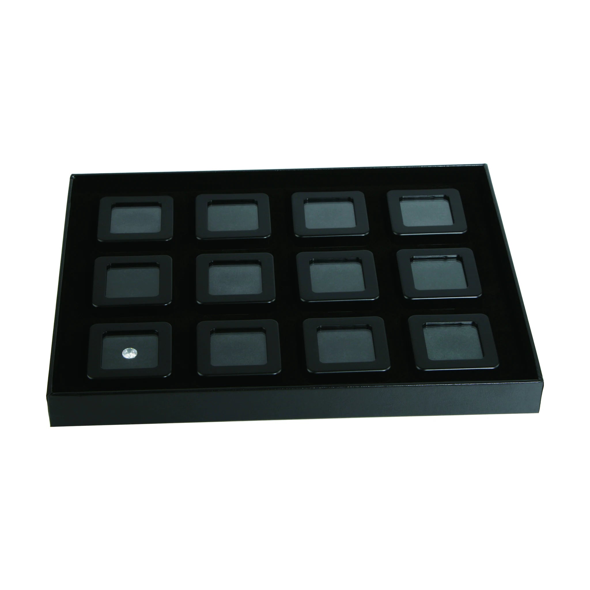 Best Gemstone Display Boxes Set Jewelry Display Box Loose Diamond Display Tray Set