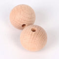 Factory Wholesale 25 mm Natural Wooden Beads Environmental Protection Decor Beech Round Wooden Beads