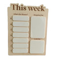 Custom Laser Engraved Dry Erase Whiteboard to Do List Weekly Meal Planner Wooden with Magnets