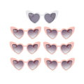 Pafu Bachelorette Party Bridal Shower Favors Bride Bridesmaid Heart Shape Sunglasses Pink Black Set of 7