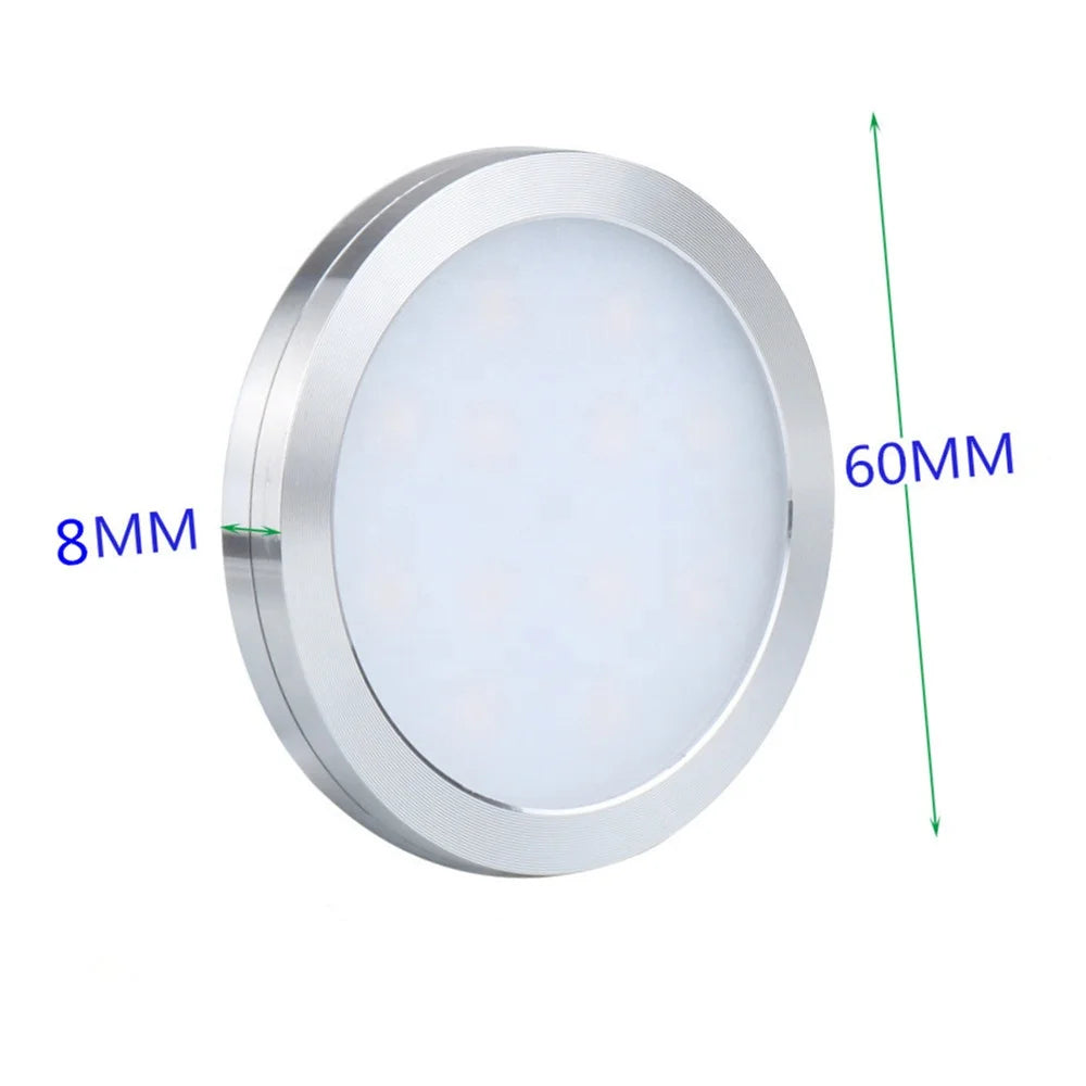 DC12V 3W Wholesale LED Puck Light Small Round Led Cabinet Light Cute Round Aluminum LED