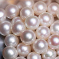 2-10mm Cultured Freshwater Pearl Almost Flawless Half Drilled Round Pearls for Necklace Earring Bracelet