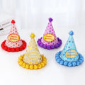 Ychon Rainbow Birthday Party Hats Colorful Birthday Cone Hats Kids Adults Birthday Party