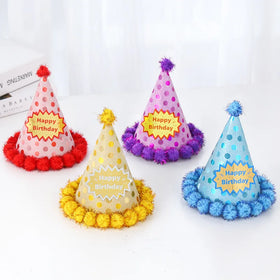 Ychon Rainbow Birthday Party Hats Colorful Birthday Cone Hats Kids Adults Birthday Party