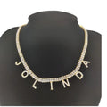 Hiyong Custom Name Necklace 9mm Zircon Letter Copper Necklaces Personalized Number Charm Letter Pendant Necklace Jewelry Gifts