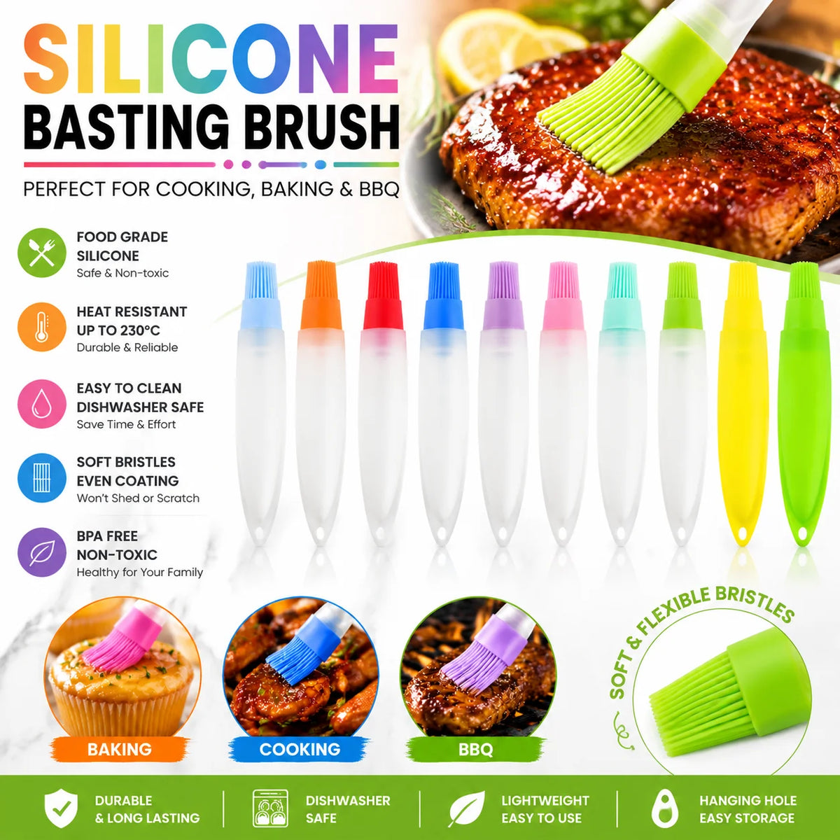 Hot Selling Silicone Cooking Oil Bottle Brush with Bottle MegaBDM