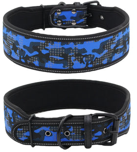 Wholesale Large Size Waterproof Reflective Heavy Duty Large Camouflage Dog Collars