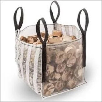 EGP Firewood Bag Packaging Big Bulk Bag Breathable Vents Ventilated Jumbo Bag Factory Pp Material UV Mesh Top Full Open 1 Pcs