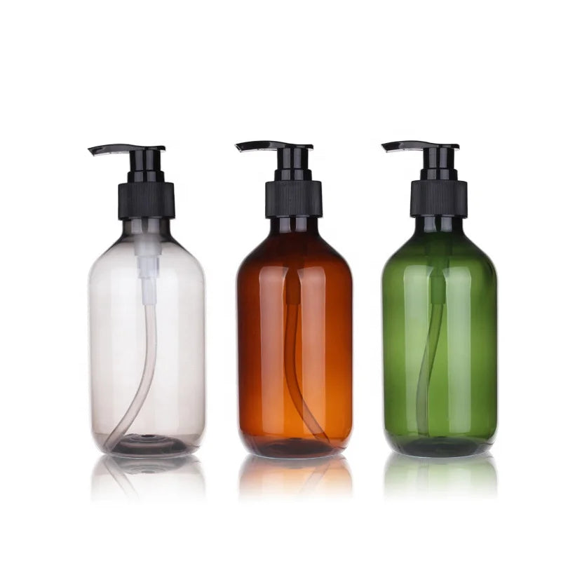 Wholesale 300ml 500ml Amber Clear Green Lotion Soap Dispenser Pump Liquid Shampoo Sanitizer Plastic Bottle