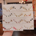 SC Niche Simple Earring Set Cute Wonderful Cat's Eye Stone Earrings Fashion Temperament S925 Silver Needle Earrings