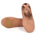 Top High Elastic Brown Ballet Dance Shoes Split Sole Ballerina Slippers Canvas Stretch Dancing Shoes for Girls