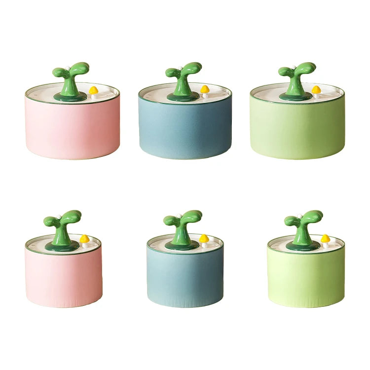 2021 Modern Hot Sale Minimalist USB Food Grade Pump Submersible Material Ceramic Cat Drinking Fountain